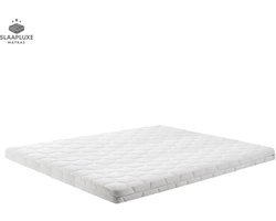 Slaapluxe matras® - Topper 120x200 - Topmatras - Topdekmatras- 8cm dik - HR Koudschuim - Afritsbaar en wasbaar - Medium Hardheid - Matrastopper