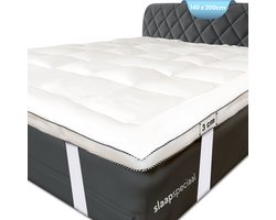 Slaapspeciaal - Nice Dreams Series - Matrasbeschermers - 3D Air Hotel Matrasbeschermer | 140x200 cm - Antibacteriëel - Wit - Wasbaar Anti Allergisch - Bevestigbaar met Elastieke Hoeken - Tweepersoons