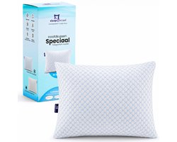 Slaapspeciaal - Traagschuim Hoofdkussen - Ergonomisch Kussen tegen Nekklachten - 50x70 cm - Aanpasbare Vulling - Verkoelend - Memory Foam Pillow