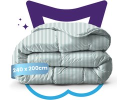 Slaapspeciaal Zomerdekbed Katoen - eazydekbed ® Series BRIO - Dekbed zonder overtrek + 2 KUSSENSLOPEN | 240x200 cm - Hoesloos dekbed - 100% Katoen - Bedrukt dekbed - Dekbed in kleur - Gekleurd dekbed - Lits Jumeaux Dekbed