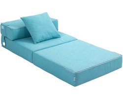 Slaapstoel - ComfortLiving - Opklapbaar & belastbaar - Blauw