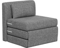 Slaapstoel, Gastenmatras, 3-voudig Opvouwbaar, Compact, Metalen Frame, 80x75x74 Cm, Grijs