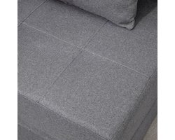 Slaapstoel – Relaxstoel – Bedstoel – Klapstoel – 2-in-1 Slaapbank – Compact Formaat – Wasbare Kussenhoes – Grijs Polyester-Katoen