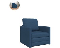 Slaapstoel - Uitklapbaar - Slaapbank - Logeerbed - Zetelbed - Slaapfauteuil - Vouwbed - 1 persoons - Zeer comfortabel - Blauw