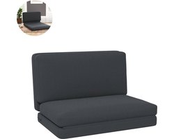 Slaapstoel - Uitklapbaar - Slaapbank - Logeerbed - Zetelbed - Slaapfauteuil - Vouwbed - 1 persoons - Zeer comfortabel - Donkergrijs
