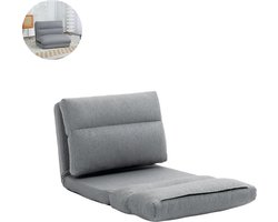 Slaapstoel - Uitklapbaar - Slaapbank - Logeerbed - Zetelbed - Slaapfauteuil - Vouwbed - 1 persoons - Zeer comfortabel - Grijs