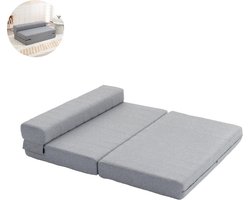 Slaapstoel - Uitklapbaar - Slaapbank - Logeerbed - Zetelbed - Slaapfauteuil - Vouwbed - 1 persoons - Zeer comfortabel - Grijs