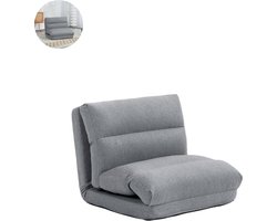 Slaapstoel - Uitklapbaar - Slaapbank - Logeerbed - Zetelbed - Slaapfauteuil - Vouwbed - 1 persoons - Zeer comfortabel - Grijs