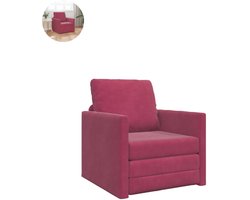 Slaapstoel - Uitklapbaar - Slaapbank - Logeerbed - Zetelbed - Slaapfauteuil - Vouwbed - 1 persoons - Zeer comfortabel - Rood