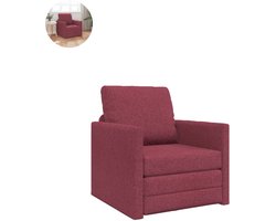 Slaapstoel - Uitklapbaar - Slaapbank - Logeerbed - Zetelbed - Slaapfauteuil - Vouwbed - 1 persoons - Zeer comfortabel - Wijnrood