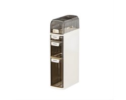 Slanke Badkameropbergkast 4-Laags - Smalle Kast met Wielen - Voor Badkamer & Keuken