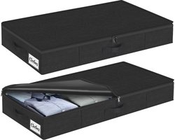 Slanke Opbergdozen 12 cm - 2 Stuks voor Onderbed Ondersteuning en Kleding Organizer