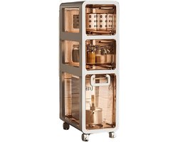 Slanke Opbergkast - Ladekast Badkamer - Badkamer Organiseren - Semi-transparante Lades - 23cm Breed - Wit