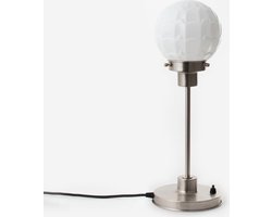 Slanke Tafellamp Artichoke 20's Matnikkel - Art Deco Trade