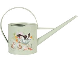 Slapen op de Border collie en Konijn Gieter - Zachte Kussenhoes van Hannah Dale