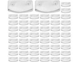 Slatted Base Holders - Bed Slatted Frame Holders - 20 Pieces - Slatted Frame - Holders 53 mm - Side Holders - Bed Slats Holders - Sets for Beds - Connecting Accessories - Single Double Beds - Wit