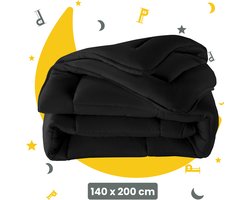 Sleep Comfy - Deluxe 2-in-1 Dekbed - 140x200 cm | Zwart - Dekbed zonder overtrek - Ademend & Anti Allergie - All Year Dekbed | Stijl, Comfort en Innovatie voor Elke Nacht | Zomerdekbed & Winterdekbed