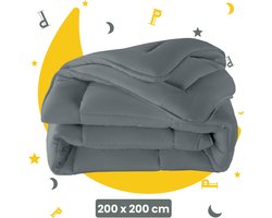 Sleep Comfy - Deluxe 2-in-1 Dekbed - 200x200 cm - Lichtgrijs - Dekbed zonder overtrek - Ademend & Anti Allergie - All Year Dekbed - Stijl, Comfort en Innovatie voor Elke Nacht - Zomerdekbed & Winterdekbed