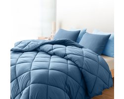Sleep Comfy - Deluxe 2-in-1 Herfst Dekbed - 140x200 cm | Aegean Blue - Dekbed zonder overtrek - Ademend & Anti Allergie - Hoesloos Dekbed | Stijl, Comfort en Innovatie voor Elke Dag & Nacht | Camping & In de Caravan