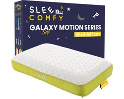 Sleep Comfy - Hoofdkussen - 30 dagen Proefslapen - Hoofdkussen Slaapkamer - Orthopedisch - Ergonomisch - Anti Nekklachten - Galaxy Motion Soft 1.0 | 65x40x15 cm