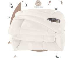 Sleep Comfy - Premium 4-seizoenen Wollen Dekbed | 200x220 cm - 100% Zuiver Australische Scheerwol - Anti Allergie Dekbed - Comfort & Ademend - 3 in 1 - Tweepersoons Dekbed - Zomerdekbed & Winterdekbed