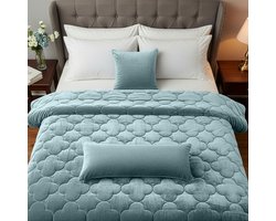 Sleep Comfy - Velura Series Dekbed - 140x200 cm | Blauw - Dekbed zonder overtrek - Ademend & Anti Allergie - Hoesloos Dekbed | Stijl, Comfort en Innovatie voor Elke Dag & Nacht | Camping & In de Caravan