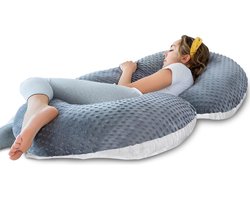 Sleepcomfort - C-Vorm Zwangerschapskussens - Zwangerschapskussen -Zijslaapkussen – Voedingskussen – Body Pillow - lichaamskussen - 150x70cm