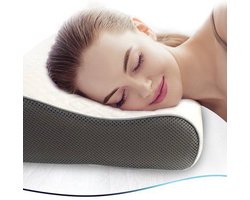 Sleepcomfort - Hoofdkussen tegen Nekklachten - Hoofdkussens Traagschuim - 30 Nachten Proefslapen - 60x40x12CM