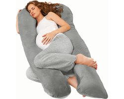 Sleepcomfort - U-Vorm Zwangerschapskussens - Zwangerschapskussen -Zijslaapkussen – Voedingskussen – Body Pillow - lichaamskussen - 280CM.