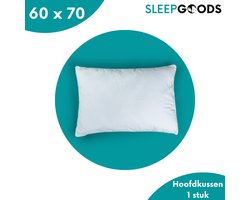 SleepGoods® - Classic Series - Hoofdkussen - 1 stuk - Hotel Kwaliteit - Wit - 60x70 cm - 30 Dagen Proefslapen - Anti Allergie - Wasbaar - Nederlands - Hoge Kwaliteit -