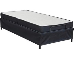 Sleepking - Opklapbed Hotel - Vouwbed 1 Persoons 90x200 - Logeerbed 15cm dik pocketvering matras - incl. Beschermhoes - Dagelijks te gebruiken