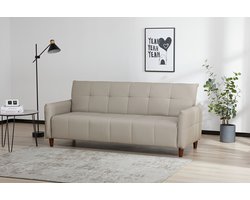 Sleepking - Slaapbank / Sofa Bed Levante - Taupe - 2 Persoons Met Opbergruimte