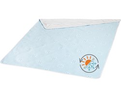 sleepling 135 x 200 cm cooling dekbed | licht zomerdekbed met verkoelend effect | materiaal van polyester | Made in EU | wasbaar op 40 graden | blauw-wit