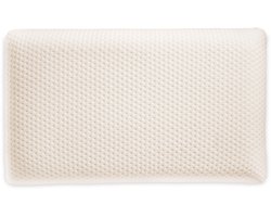 sleepling 25 x 42 cm Visco reiskussen | klein orthopedisch hoofdkussen van visco-elastisch schuim | memory-effect | verrijkt met Aloe Vera | Made in EU | afneembare hoes van microvezel, wasbaar op 60 graden | 25 x 42 x 7 cm | wit