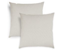 sleepling 40 x 40 cm sierkussenset | 2-delig | kussens van robuuste meubelstof | kussens voor bank, sofa, bed, terras of balkon | Made in EU | wasbaar op 30 graden | beige