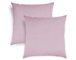 sleepling 40 x 40 cm sierkussenset | 2-delig | kussens van robuuste meubelstof | kussens voor bank, sofa, bed, terras of balkon | Made in EU | wasbaar op 30 graden | oudroze