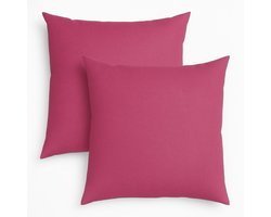 sleepling 40 x 40 cm sierkussenset | 2-delig | kussens van robuuste meubelstof | kussens voor bank, sofa, bed, terras of balkon | Made in EU | wasbaar op 30 graden | roze