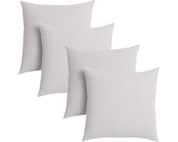 sleepling 40 x 40 cm sierkussenset | 4-delig | kussens van robuuste meubelstof | kussens voor bank, sofa, bed, terras of balkon | Made in EU | wasbaar op 30 graden | rozegrijs