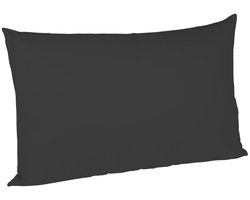 Sleepling 70 x 90 cm satijnen kussensloop | kussenhoes van 100% zijdezachte katoen | voor hoofdkussens, sierkussens, decoratiekussens | Made in EU | wasbaar op 60 graden | antraciet