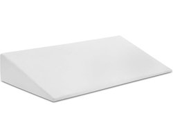 sleepling 90 x 45 x 15 cm wigkussen voor matras | refluxkussen voor bed en bank | ondersteuningskussen | bedverhoger | met polyester hoes, wasbaar op 60 graden | gemaakt in de EU | wit
