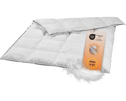 sleepling donzen dekbed - zomerdekbed 135x200 cm - dekbed met 20% dons / 80% veren - als licht dekbed, verendekbed of zomerdeken - Downpass gecertificeerd - Made in EU - 135 x 200 cm - wit