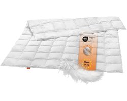 sleepling donzen dekbed - zomerdekbed 135x200 cm - extra licht dekbed met 90% dons / 10% veren - als zomerdonsdekbed, extra licht verendekbed of zomerdeken met dons - Downpass gecertificeerd - Made in EU - 135 x 200 cm - wit