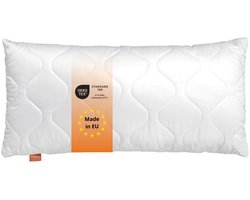 sleepling hoofdkussen 40x90 cm - kussen van microvezel - Hotelkwaliteit - Ergonomisch - geschikt voor mensen met allergieën - als slaapkussen, bankkussen of sierkussen - Made in EU, wit