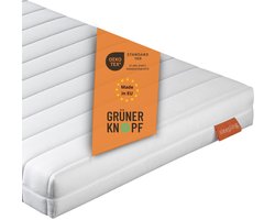 sleepling matras 120 x 200 x 13 cm, rolmatras gastenmatras, comfort schuimmatras, Made in EU, hoes wasbaar, Ökotex 100, hardheid graad 2, wit