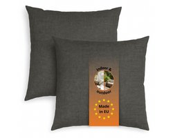 sleepling sierkussenset van 2 - 40x40 cm kussen – bankkussen van robuuste meubelstof - incl. hoes en vulling - als decoratiekussen, sierkussen of couchkussen - kussenset - Made in EU - 40 x 40 cm - donkergrijs