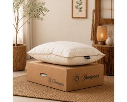 Sleepoos Wollen Hoofdkussen - 50 x 70 cm - Biologische Wol - Verstelbaar