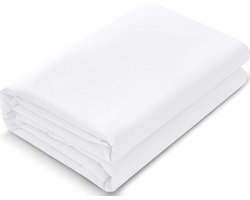 Sleeps Zachte Flanellen Laken Wit - Eenpersoons 150x260 cm - Flanel Katoen - Heerlijk Zacht & Warm