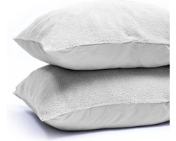 Sleeps Zachte Teddy Kussenslopen Grijs 60x70 cm - 2 Stuks - Teddy zacht