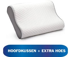 Sleeptight Hoofdkussen Nekklachten + Extra hoes - Slaapkussen tegen Nek & Rugpijn – Anti Snurk Kussen Traagschuim - Apneu kussen