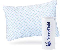 Sleeptight Hoofdkussen Nekklachten Verstelbaar - Traagschuim Slaapkussen - Ergonomisch Hoofdkussen Zijslaper - Orthopedisch Memory Foam Kussen- Verkoelend Design - 70x50x16cm